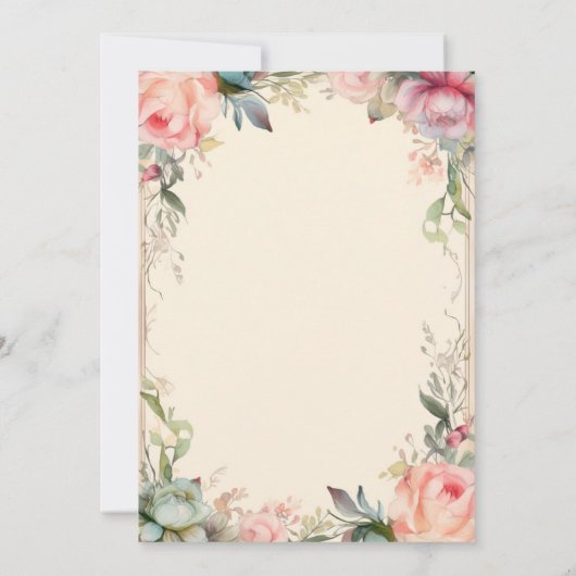 Sprookje Bloemen 30e Verjaardag Kaart (Achterkant)