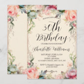 Sprookje Bloemen 30e Verjaardag Kaart (Voorkant / Achterkant)