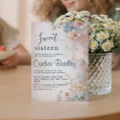 Sprookje Bloemen Zoet Zestien Verjaardagsfeest Kaart