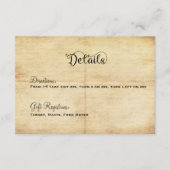 Sprookje bruiloft details Kaart - Once Upon a Time (Voorkant)