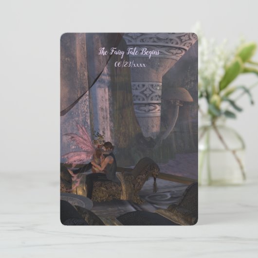 Sprookje Bruiloft - Flat Save The Date Kaart (Staand voorkant)