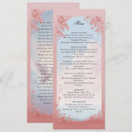 Sprookje bruiloft menu kaart
