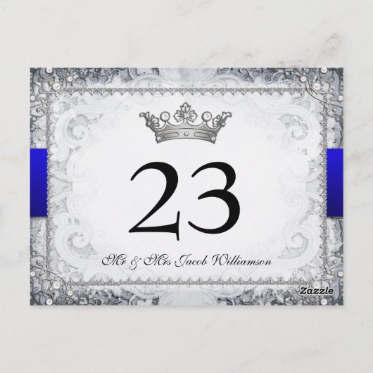 sprookje bruiloft tafel nummer Kaarten (Achterkant)