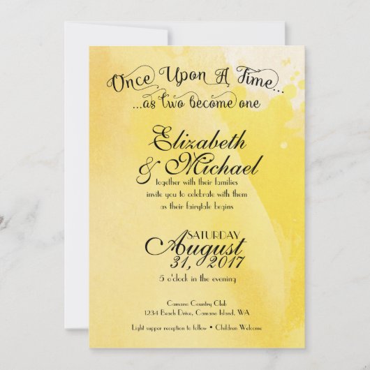 Sprookje bruiloft uitnodiging Sjabloon (Voorkant)