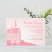  sprookje Castle Bridal Shower Invitations Kaart (Staand voorkant)
