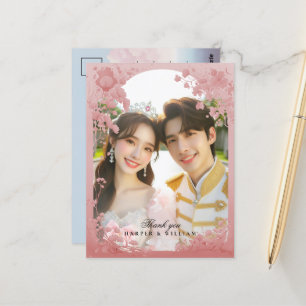 Sprookje dank u foto bruiloft Briefkaart