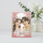 Sprookje dank u foto bruiloft Briefkaart (Staand voorkant)