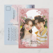 Sprookje dank u foto bruiloft Briefkaart (Voorkant / Achterkant)