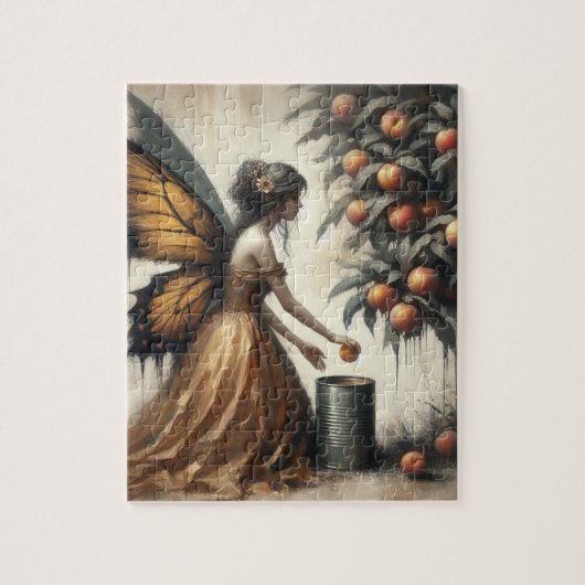 Sprookje dat perziken in een blik legt legpuzzel (Verticaal)