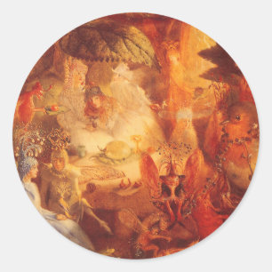 Sprookje De gevangen roodborst door Fitzgerald Ronde Sticker