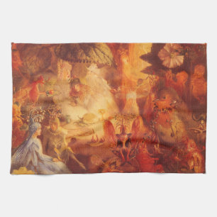 Sprookje De Gevangene Roodborst door Fitzgerald Theedoek