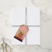 sprookje deur bloem tekening meisje gelukkig verja cadeaulabel (Met Touw)