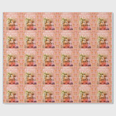 sprookje deur bloem tekening meisje gelukkig verja cadeaupapier (Vlak)