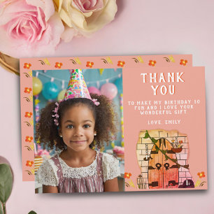 Sprookje Deur Bloem Tekening Verjaardag Foto Bedankkaart