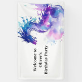 Sprookje Dragon Adventures Verjaardag Spandoek (Verticaal)