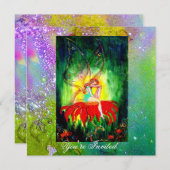 SPROOKJE DROMEN OP EEN RODE BLOEM paars geel,groen Kaart (Voorkant / Achterkant)