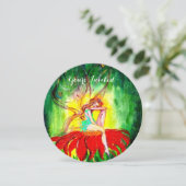 SPROOKJE DROMEN OP EEN RODE BLOEM Rood Groen Geel Kaart (Staand voorkant)