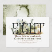 Sprookje Eenhoorn Dragon Magic Castle 8e verjaarda Kaart (Voorkant / Achterkant)