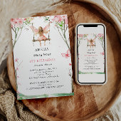 Sprookje Eerste Aquarel Bloem Meisjes 1e Verjaarda Kaart