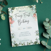 Sprookje Eerste Betoverde Bos 1e Verjaardag Kaart