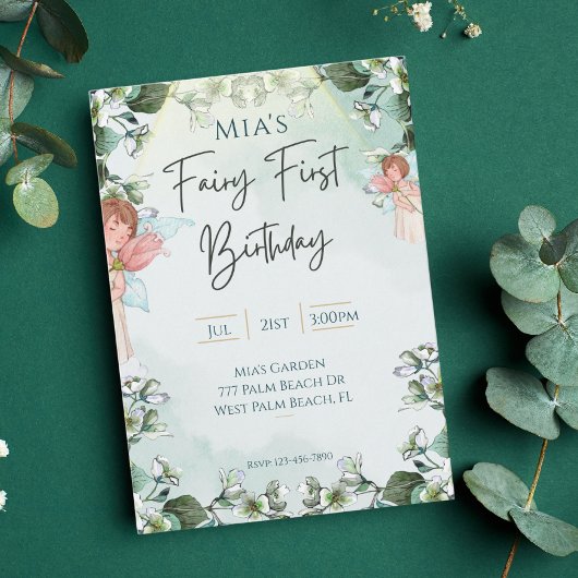 Sprookje Eerste Betoverde Bos 1e Verjaardag  Kaart