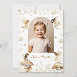 Sprookje Eerste Jaar Boho Mijlpaal Fotokaart Kaart