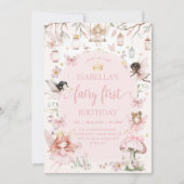 SPROOKJE EERSTE VERJAARDAG Fairy Garden Verjaardag Kaart (Voorkant)