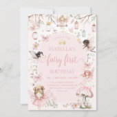 SPROOKJE EERSTE VERJAARDAG Fairy Garden Verjaardag Kaart (Voorkant)