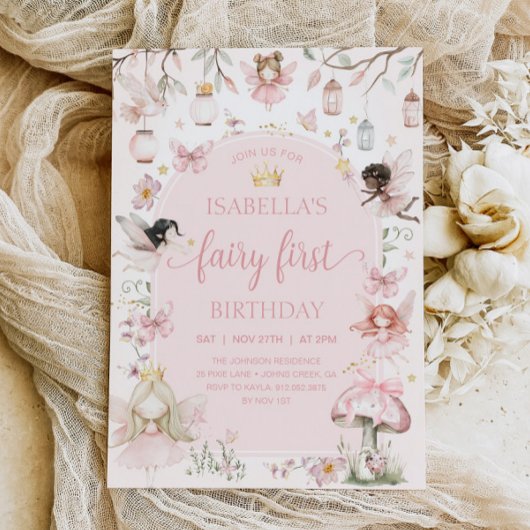 SPROOKJE EERSTE VERJAARDAG Fairy Garden Verjaardag Kaart