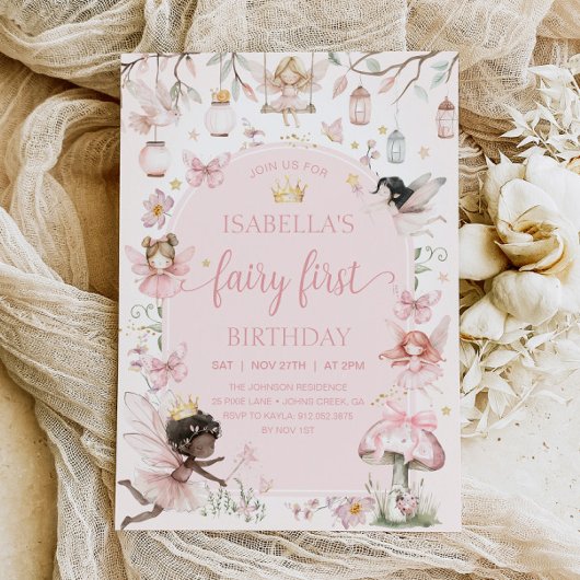 SPROOKJE EERSTE VERJAARDAG Fairy Garden Verjaardag Kaart