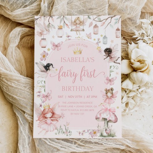 SPROOKJE EERSTE VERJAARDAG Fairy Garden Verjaardag Kaart