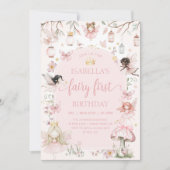 SPROOKJE EERSTE VERJAARDAG Fairy Garden Verjaardag Kaart (Voorkant)
