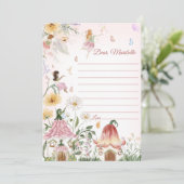 Sprookje Eerste Verjaardag Tijdscapsule Notitiekaa Kaart (Staand voorkant)