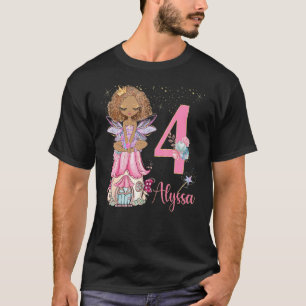 Sprookje Elfen Prinses Verjaardagsfeest 1e 4e T-shirt