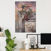 Sprookje en Draak Kunst Poster van Molly Harrison (Thuiskantoor)