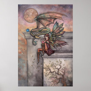 Sprookje en Draak Kunst Poster van Molly Harrison