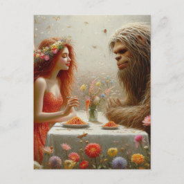 Sprookje en Sasquatch Spaghettipiknik Briefkaart