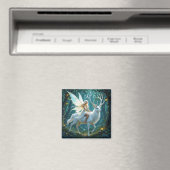 Sprookje en Witte Herten Magisch Bos Magneet (Insitu (Vaatwasser))