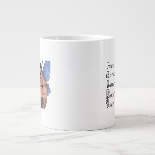 SPROOKJE, gespierde mannelijke fee acrostische Mok (Voorkant)