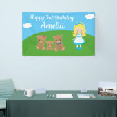 Sprookje Goudlokje Drie Beren Verjaardagsbanner Spandoek (Beurs)