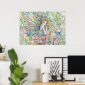 Sprookje in betoverde tuin Poster (Thuiskantoor)