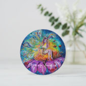 SPROOKJE IN DE NACHT, roze geel blauw rood glinste Kaart (Staand voorkant)