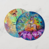 SPROOKJE IN DE NACHT, roze geel blauw rood glinste Kaart (Voorkant / Achterkant)