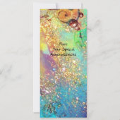 SPROOKJE IN DE NACHT, roze geel blauw rood glitter Kaart (Achterkant)