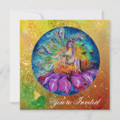 SPROOKJE IN DE NACHT roze groen blauw geel glitter Kaart (Voorkant)