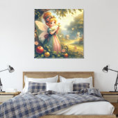 Sprookje in de tuin canvas afdruk (Insitu (Slaapkamer))