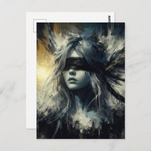 Sprookje in een blinddoek briefkaart (Voorkant / Achterkant)