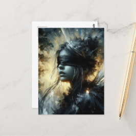 Sprookje in een blinddoek briefkaart