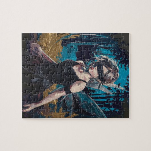 Sprookje in een blinddoek in het bos legpuzzel (Horizontaal)