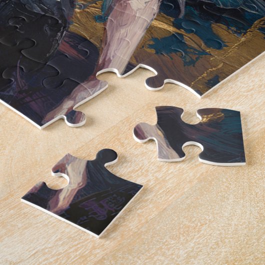 Sprookje in een blinddoek in het bos legpuzzel (Zijkant)